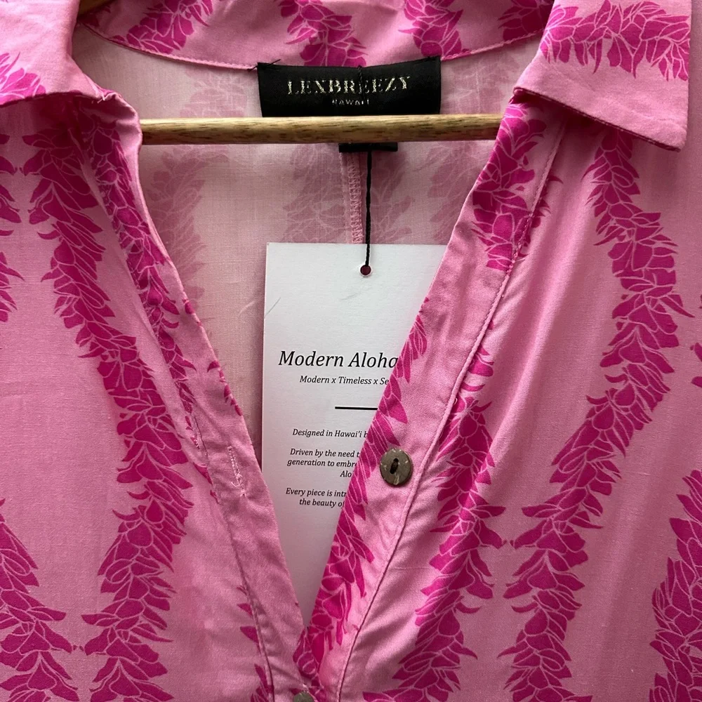 Lexbreezy Aloha Button Down Dress Size M - Picture 4 of 7